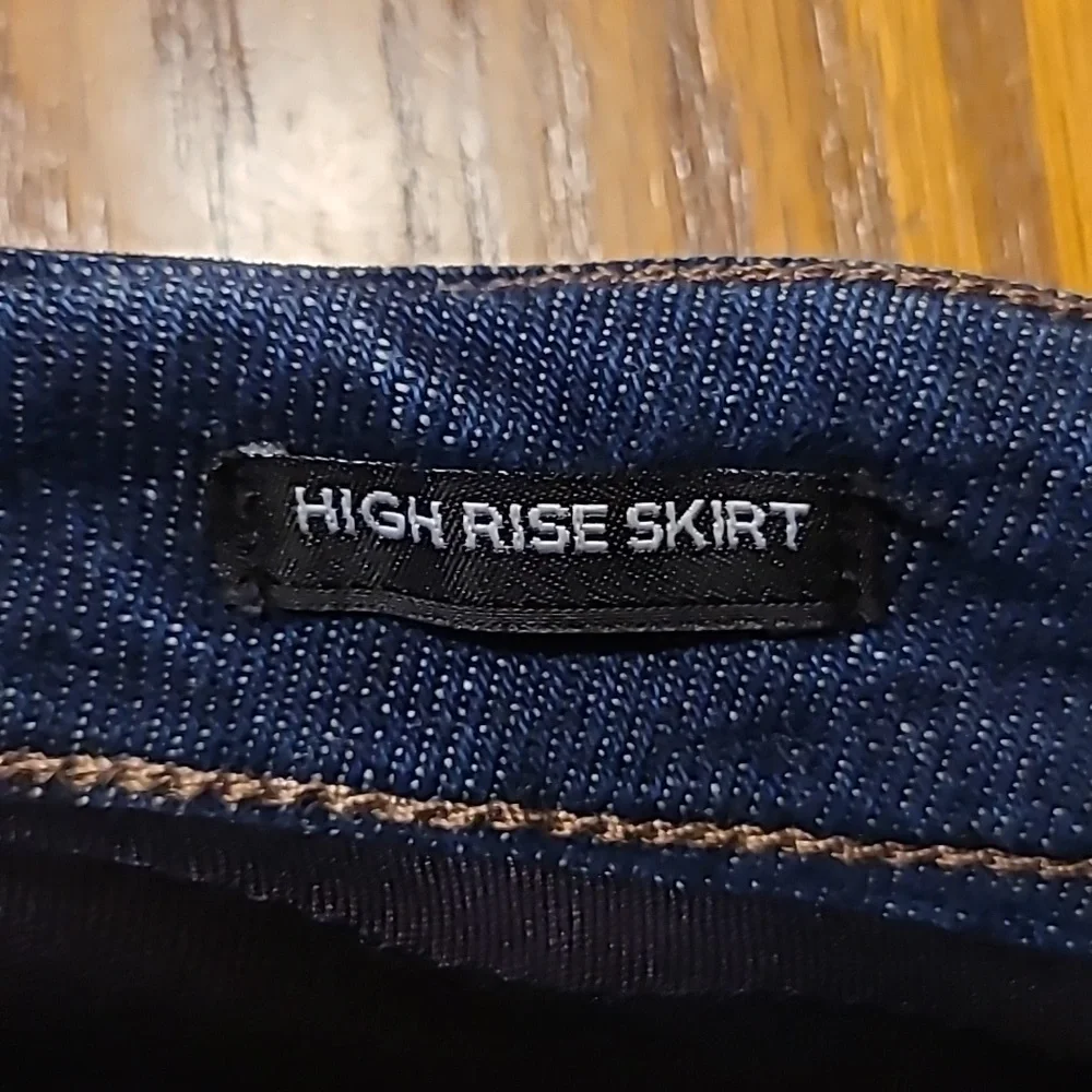 Justice Distressed High Rise Lined Denim Skirt - Girls 7